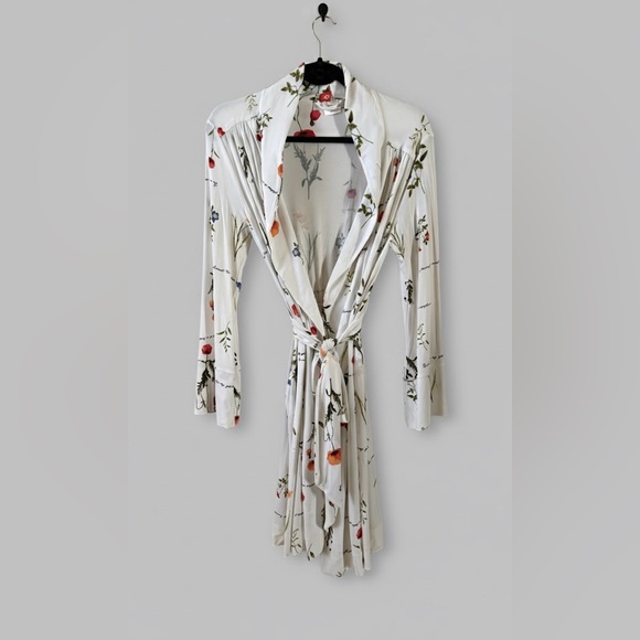 SOMA + CHICO’S Luxe Soft Floral Women's Midi Robe - Picture 1 of 6